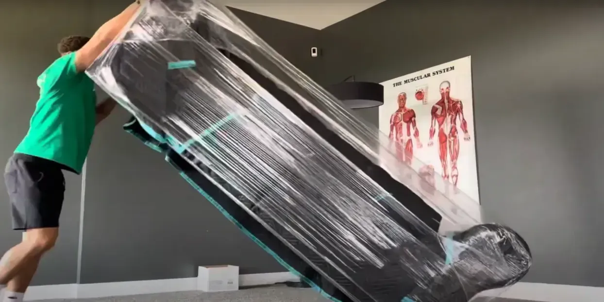 Professional movers carrying boxes